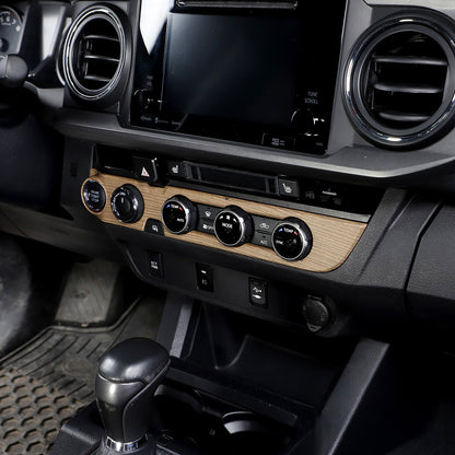 Wood Grain Interior Center Console Cover Trim For Toyota Tacoma 2016-2023 105