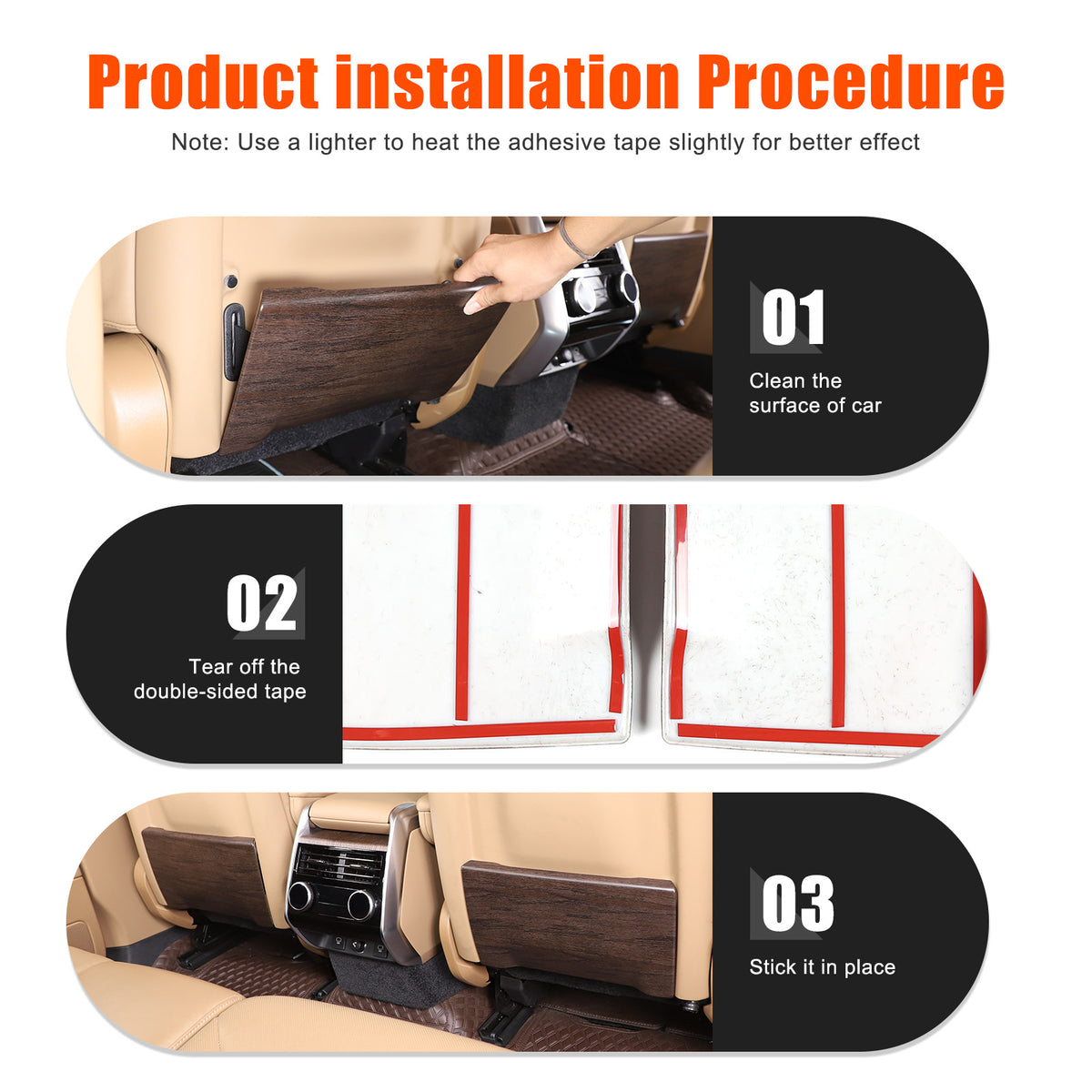 Grain ABS Seat Back Anti-kick Panel Trim Cover For LR Range Rover 2023-2024 6