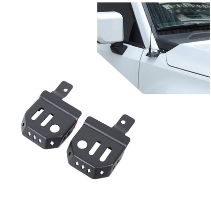 Hood Hinge A-Pillar LED Light Bracket Mount For Toyota Land Cruiser LC250 24+ US 1