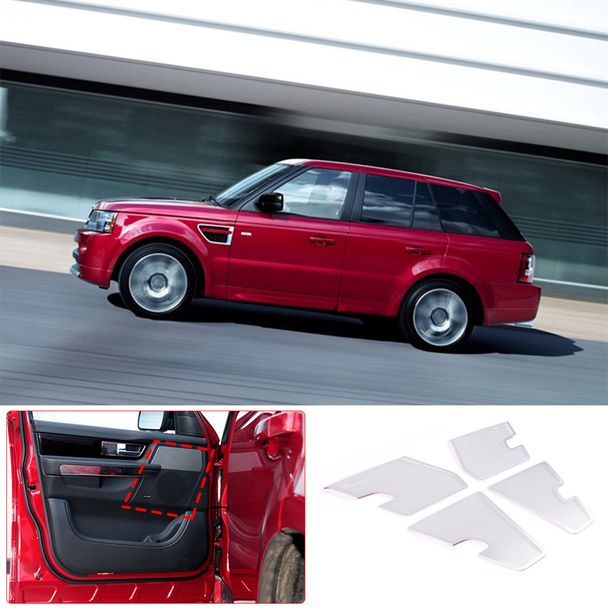 Steel Door Speaker Tweeter Mesh Cover For Land Rover Range Rover Sport 2010-13 12