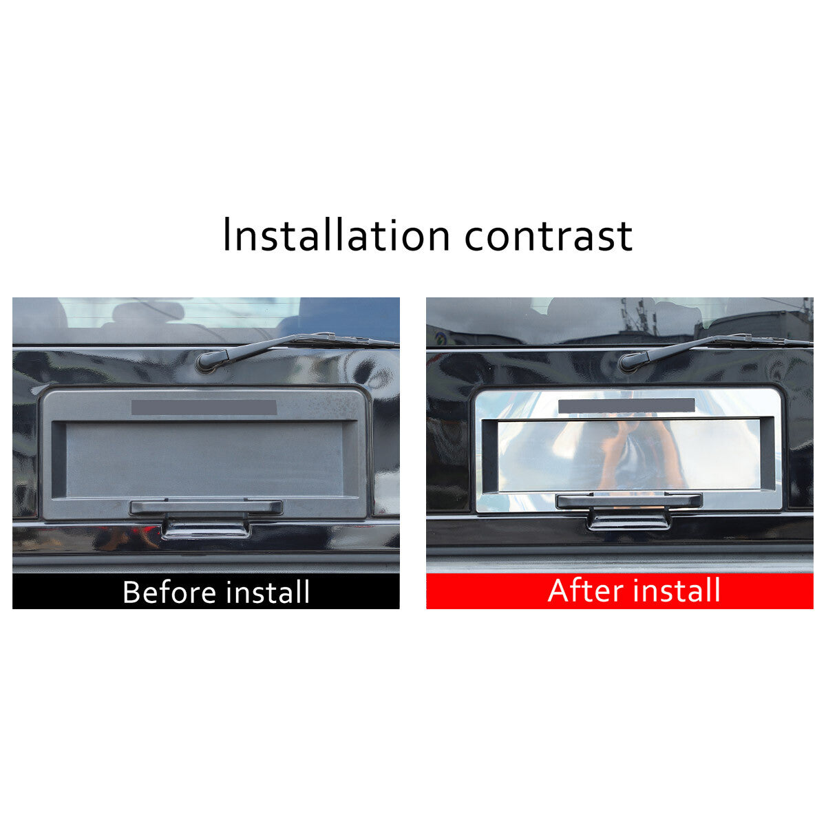 Steel Exterior Rear License Plate Frame Trim Cover For Hummer H2 2003-2009 11