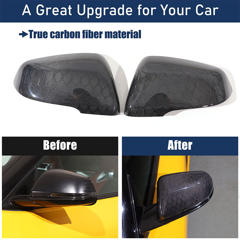 Honeycomb Carbon Fiber Side Mirror Cover Trim Fit For Toyota Supra A90 2019-24 16