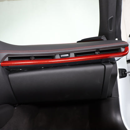 Red Real Carbon fiber Interior Center Cover Trim Kit Set for Corvette C8 20-25 12