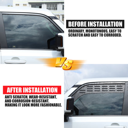 Front Door Window Louver Air Vent Panel Trim For Toyota Land Cruiser LC250 24+ 15