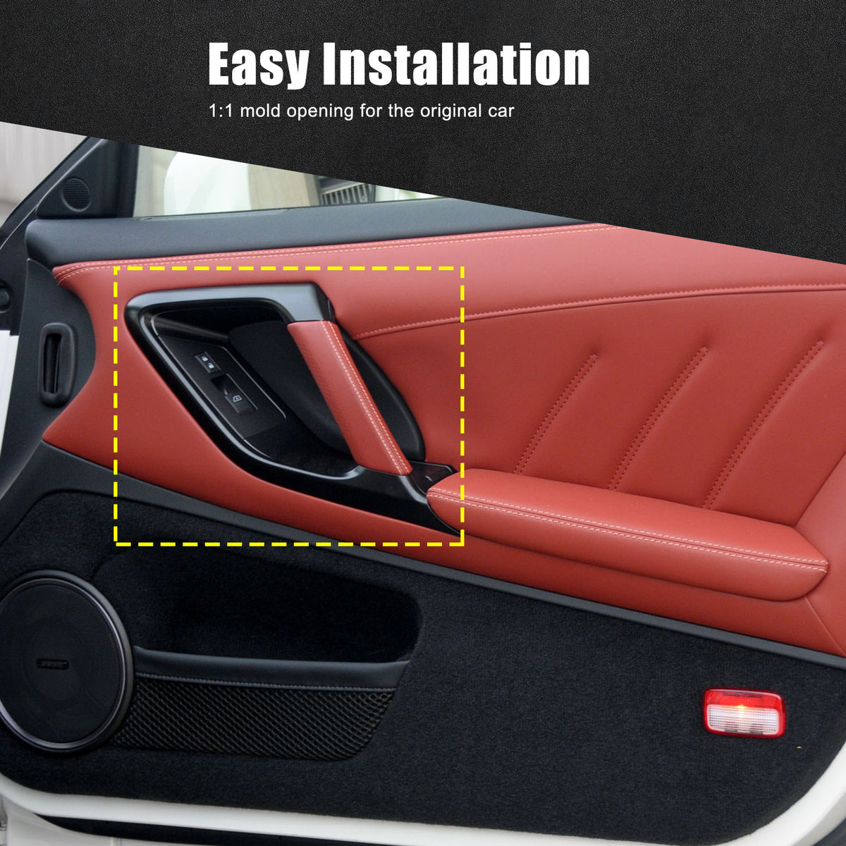 Real Carbon Fiber Interior Door Handle Cover Trim For Nissan R35 GT-R GTR 14