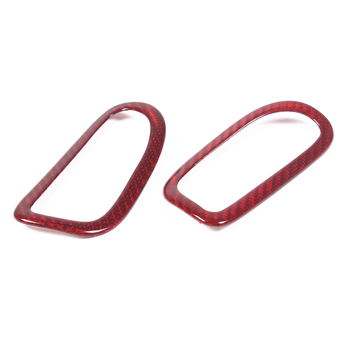 Red Carbon Fiber Interior A-pillar Speaker Frame Trim For Corvette C6 2005-2013 8