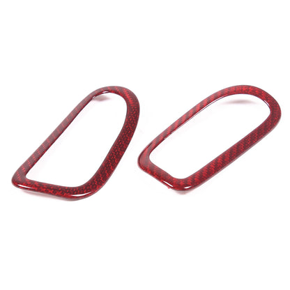 Red Carbon Fiber Interior A-pillar Speaker Frame Trim For Corvette C6 2005-2013 8