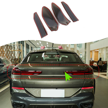 Smoked Rear Tail Light Guard Decor Cover Trim Bezels For BMW X6 G06 2020-2026 1