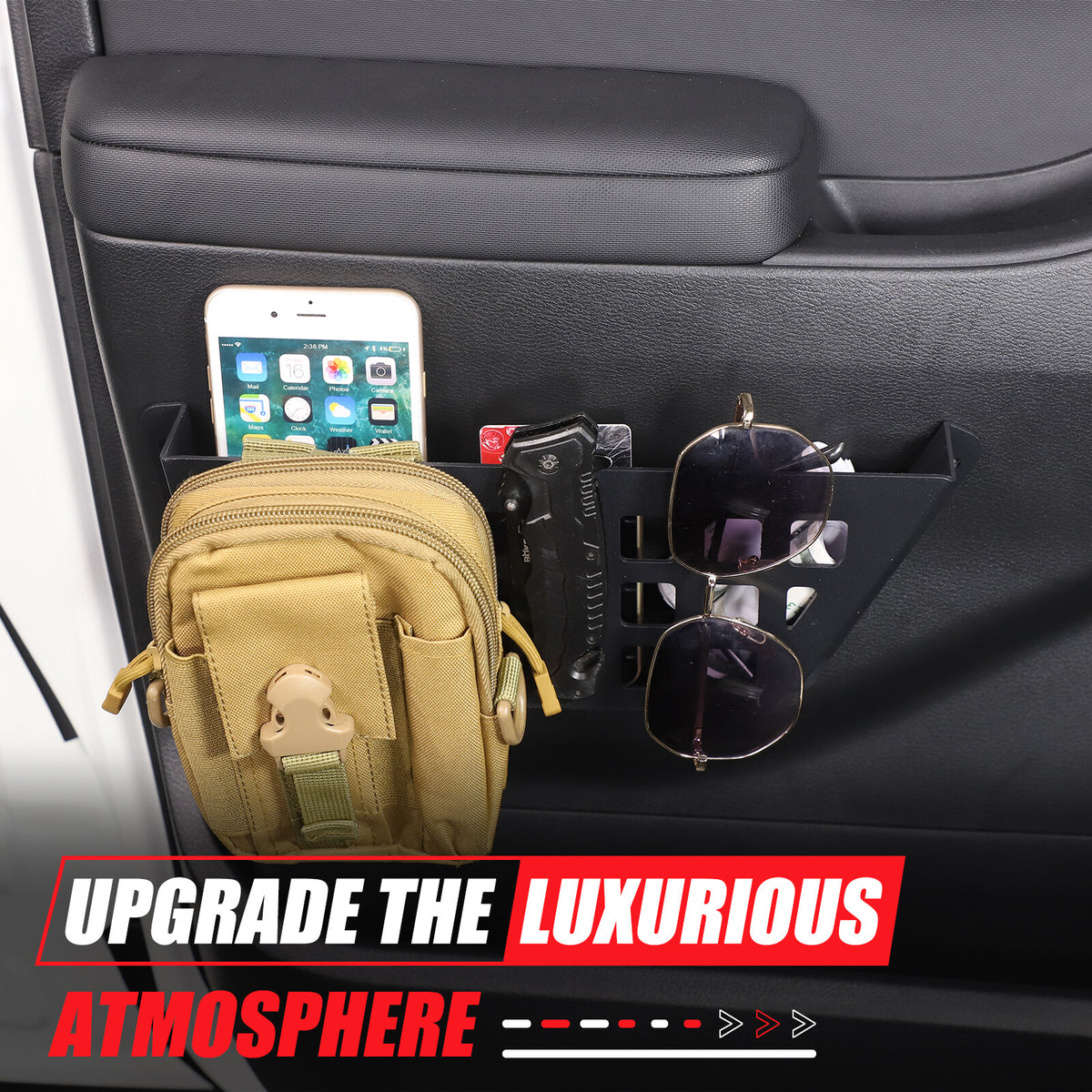 Car Front Door Storage Box Side Pocket Organizer For Nissan Frontier 2022-2024 8