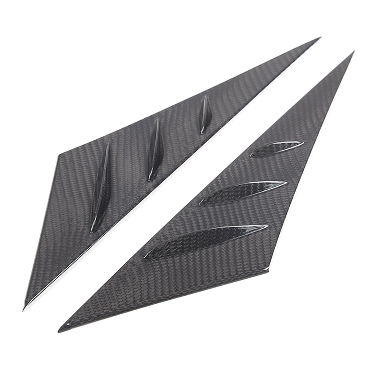 Real Carbon Fiber Window Triangle A-Pillar Cover Trim For Corvette C6 2005-13 11