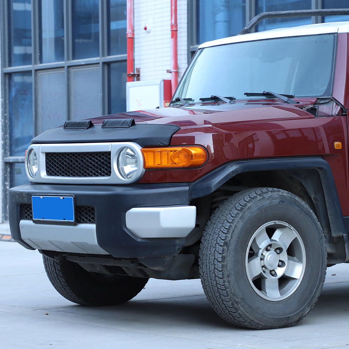 Front Leather Hood Cover Protector Bra Trim For Toyota FJ Cruiser 2007-21 16