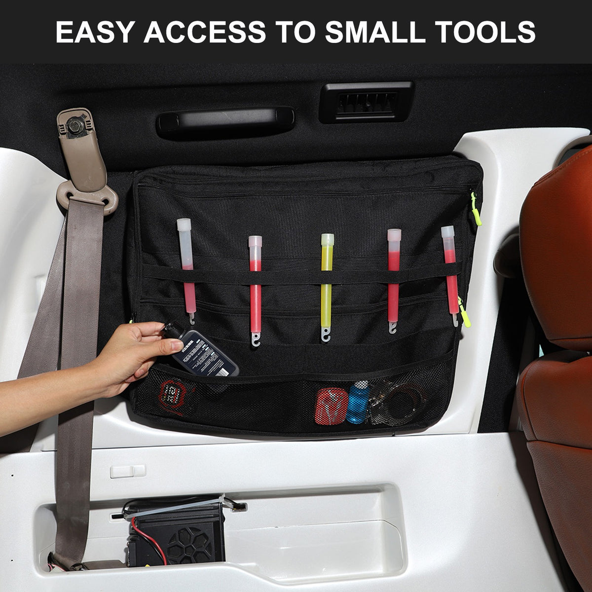 Trunk Side Left Side Window Storage Bag For Toyota Prado 1996-2002 9