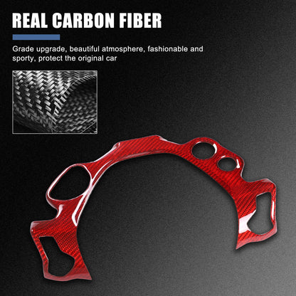 Red Real Carbon Fiber Center Interior Set Cover Trim Kit For Ferrari 458 2011-16 7