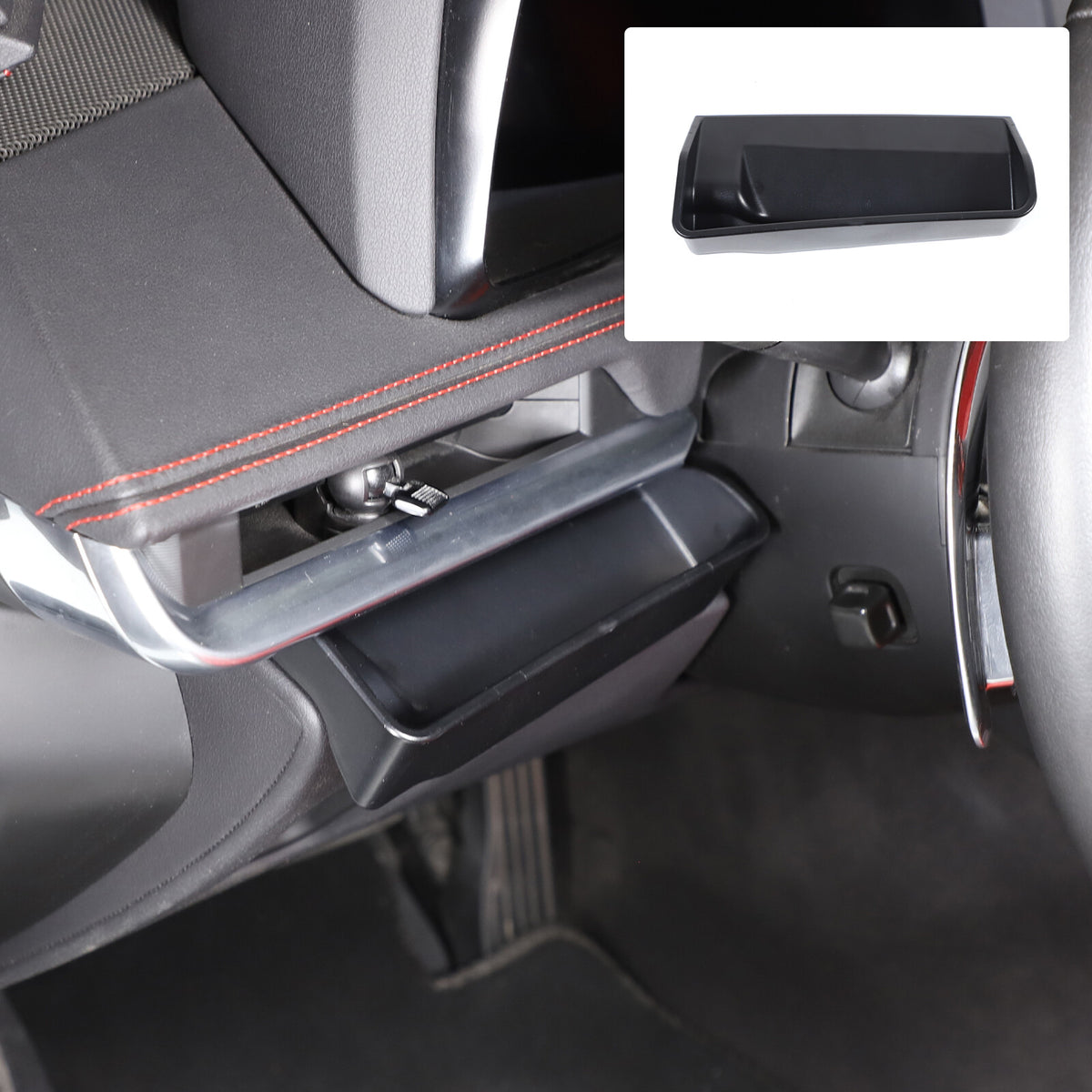 ABS Steering Wheel Left Storage Box Tray For Corvette C8 2020-26 3