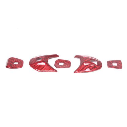 Red Real Carbon Fiber Full Interior Set Decor Trim Kit for Corvette C8 20-25 - Styles 36-40 60