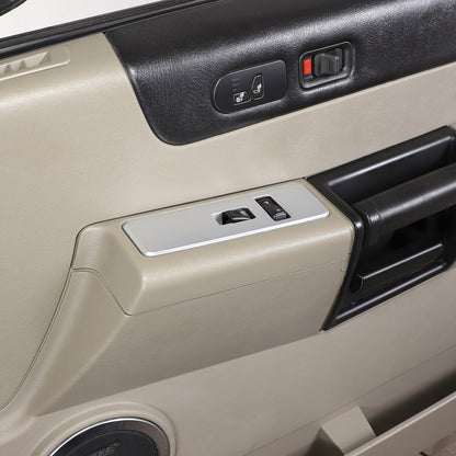 ABS Silver Window Lift Panel Switch Cover Trim For Hummer H2 03-07 5