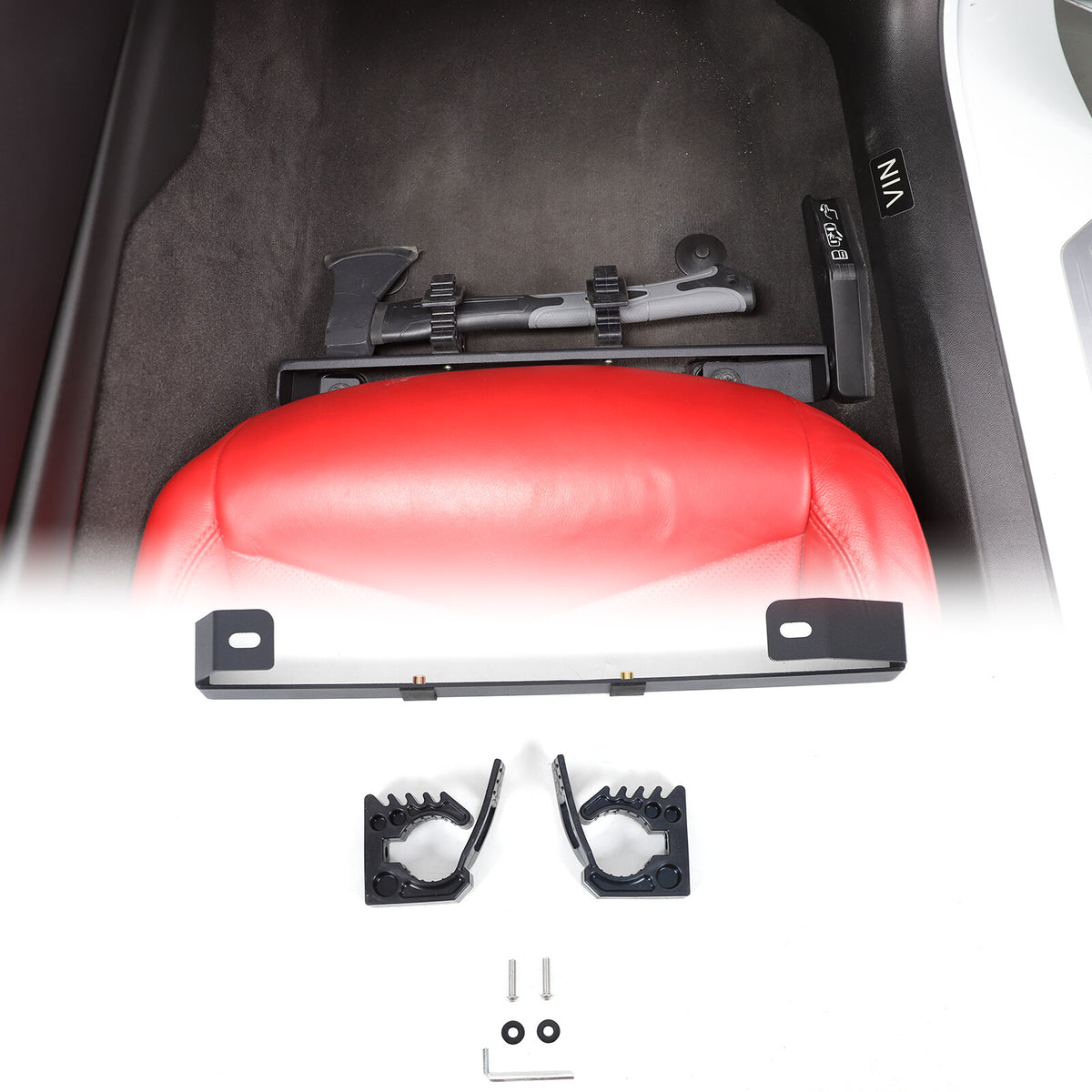 Passanger Side Under Seat Flashlight Holder Bracket Mount For Corvette C8 20-26 9
