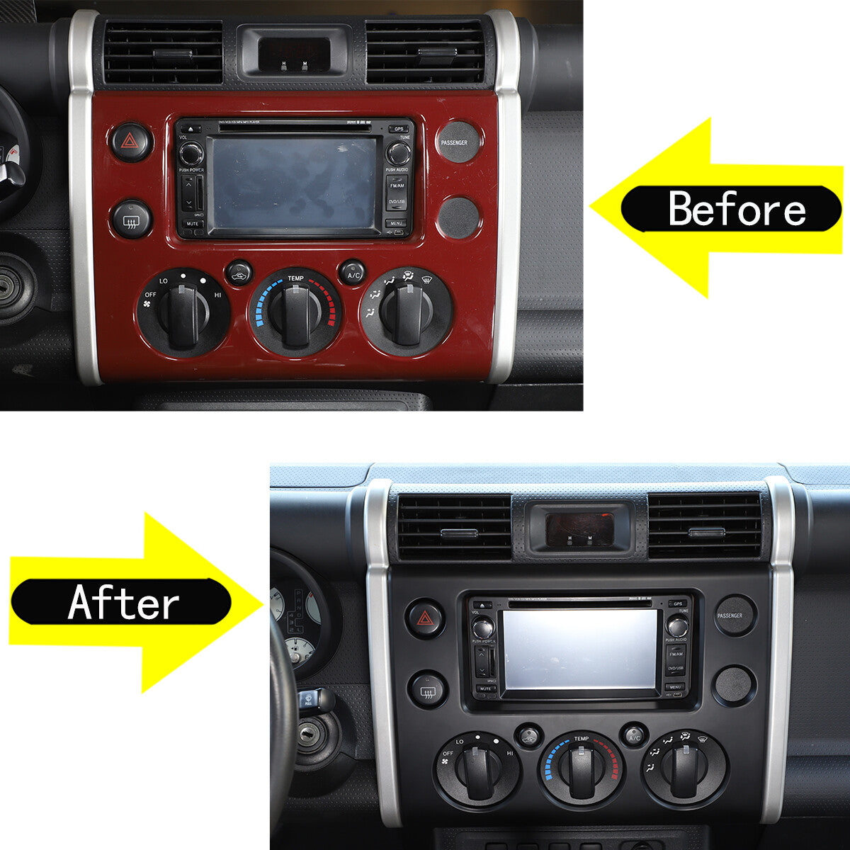 Matte Black ABS Interior Full Set Cover Trim Kit Set For FJ Cruiser 2007-2021 - Variants 1-5 30