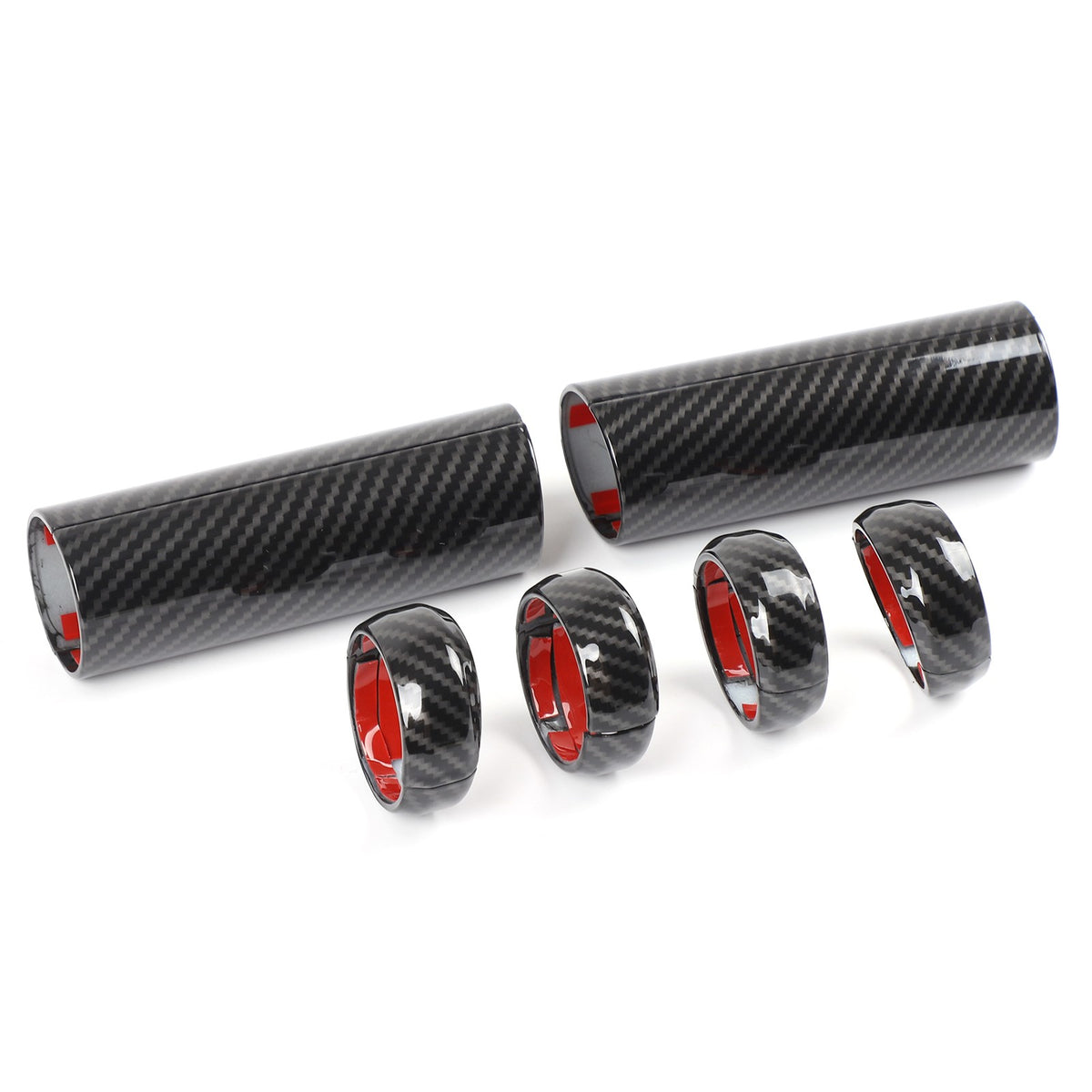 Carbon Fiber ABS Inner Door Handle Cover Trim For Toyota FJ Cruiser 2007-2021 7