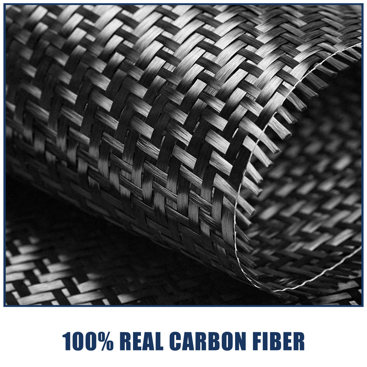 Blue Real Carbon Fiber Interior Door Anti-kick Panel Trim For Corvette C8 US 9