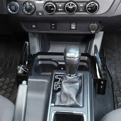 Interior Alloy Gear Shift Storage Box Two Baskets Trim For Toyota Tacoma 16-2023 4