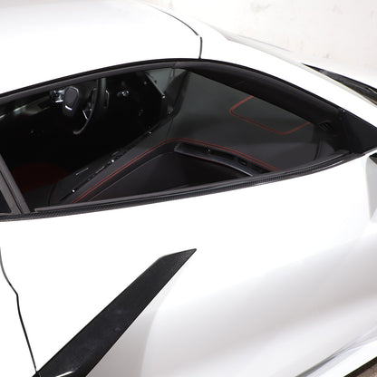 Real Carbon Window Sill Strip Cover Trim For Corvette C8 Coupe Z51 Z06 20+ US 10