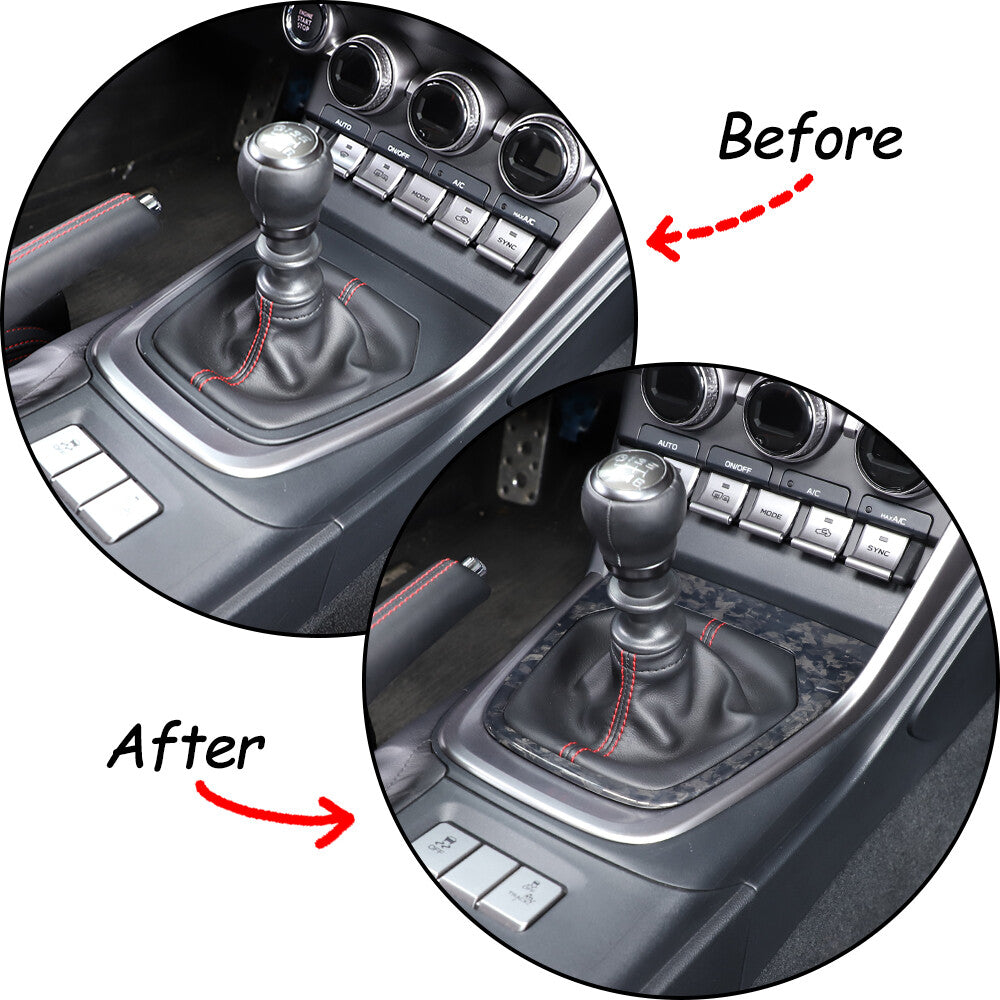 Forged Style Carbon fiber Gear Shift Panel Cover For Toyota 86/ Subaru BRZ 2022+ 9