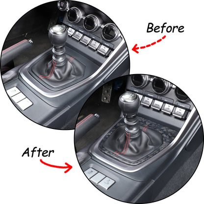 Forged Style Carbon fiber Gear Shift Panel Cover For Toyota 86/ Subaru BRZ 2022+ 9