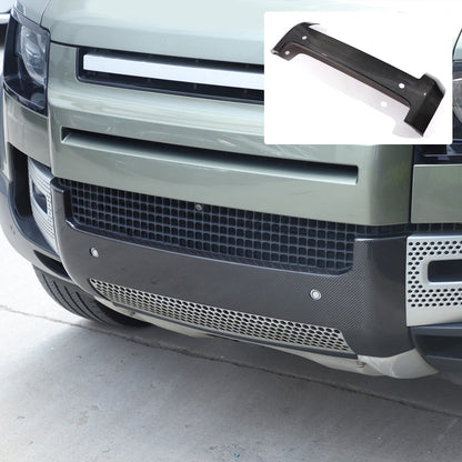 Real Carbon Fiber Front Bumper License Plate Base Trim For LR Defender L663 20+ 2
