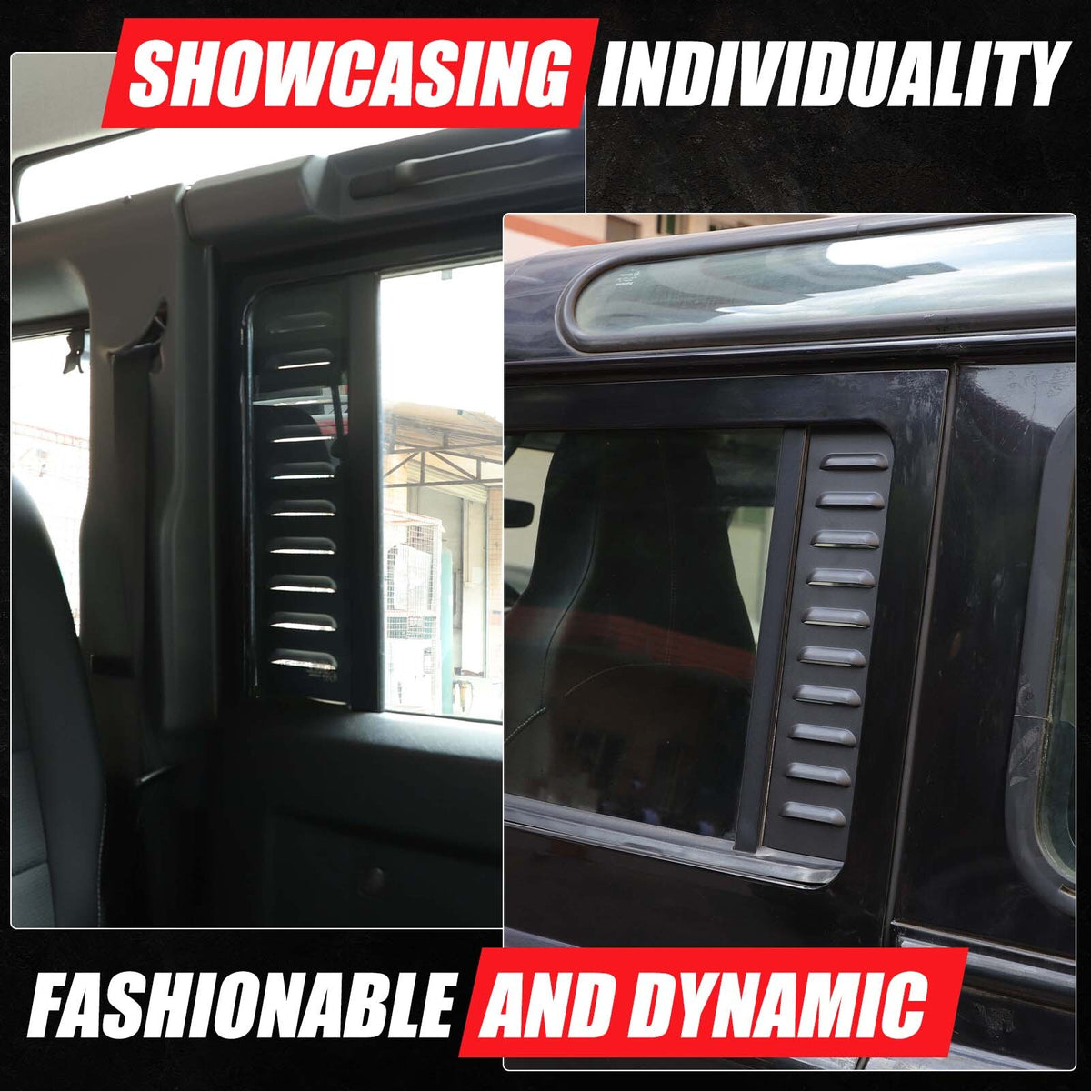 Alloy Rear Door Window Pillar Post Cover Trim For Land Rover Defender L316 04-18 9