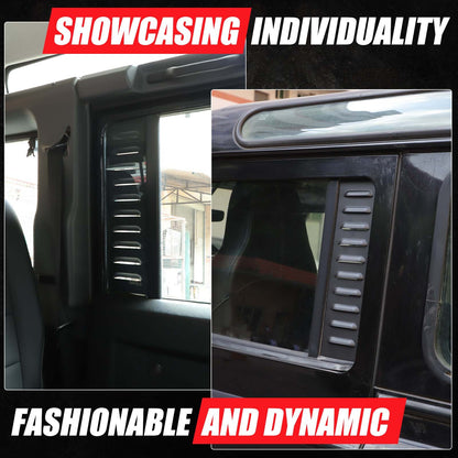 Alloy Rear Door Window Pillar Post Cover Trim For Land Rover Defender L316 04-18 9