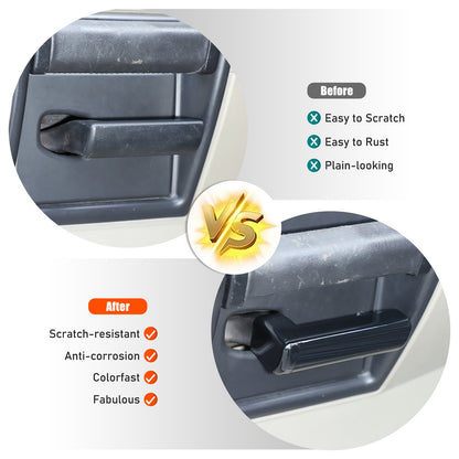Glossy Piano Black ABS Interior Door Handle Trim For Hummer H2 2003-2007 US 11