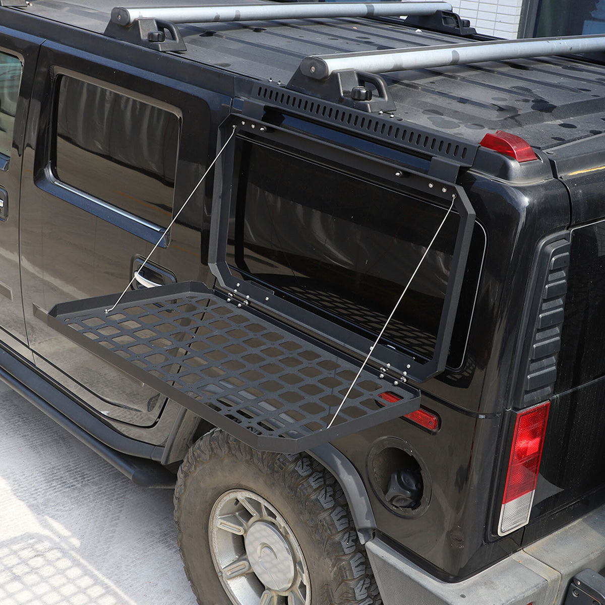 Rear Window Outer Right Side Molle Panel Foldable Table For Hummer H2 03-09 10