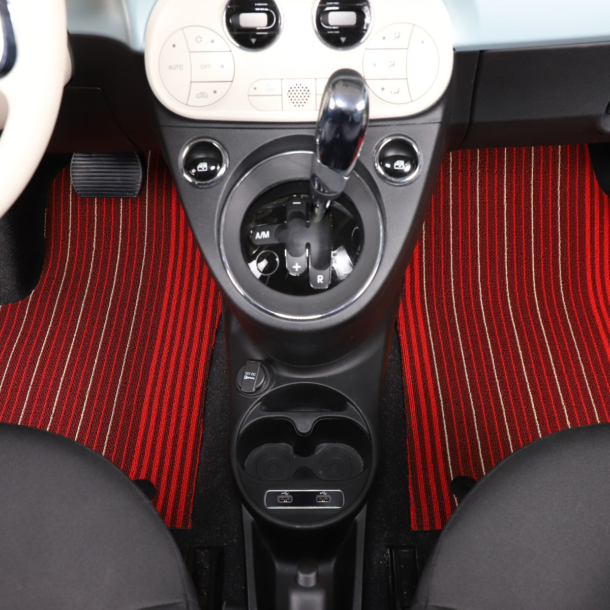 2PCS/Set Car Floor Mats Cargo Carpets Foot Pads For Fiat 500 2016-2021 5