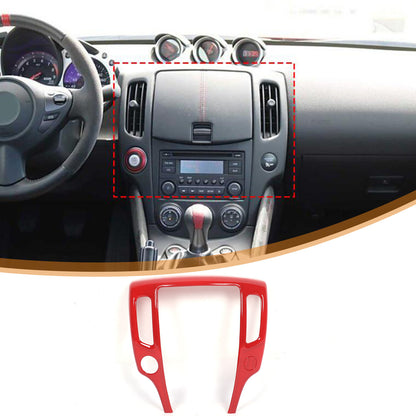 Red ABS Center Console Air Outlet Panel Frame Trim For Nissan 370Z Z34 2009-20 6