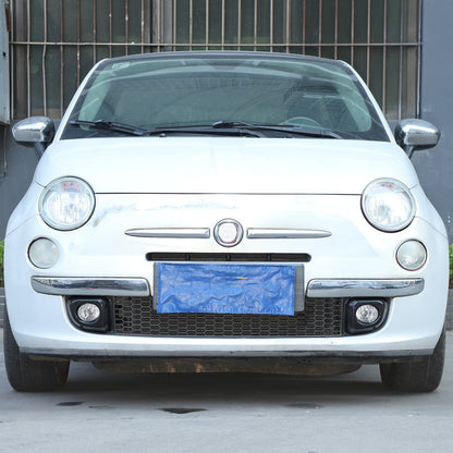 Real Carbon Fiber Front Fog Light Frame Trim For Fiat 500 312 2011-2015 10