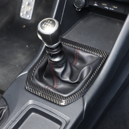 Real Carbon fiber Center Gear Shift Panel trim Cover for Subaru WRX VB MT 22+ 1