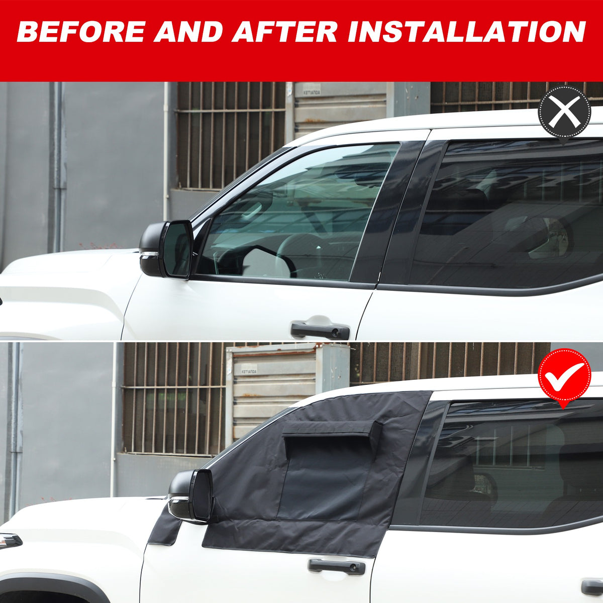Front Window Sun Shade Sun Visor Protector Sunshade For Toyota Tundra 2022+ 17