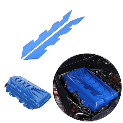 Blue Engine Bay Panel Cover Trim in Edge Blue For Corvette Coupe C8 2020-2026 9