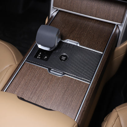 Matte Carbon Fiber enter Gear Shift Panel Trim For Range Rover Vogue 2023-24 14