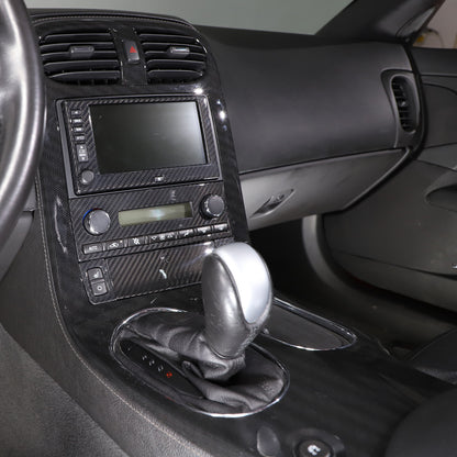 Real Carbon fiber Center Console Navigation Panel Cover Trim For Corvette C6 5