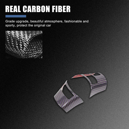 Real Carbon Fiber Steering Wheel Button Cover Trim For Corvette C6 2005-2013 9