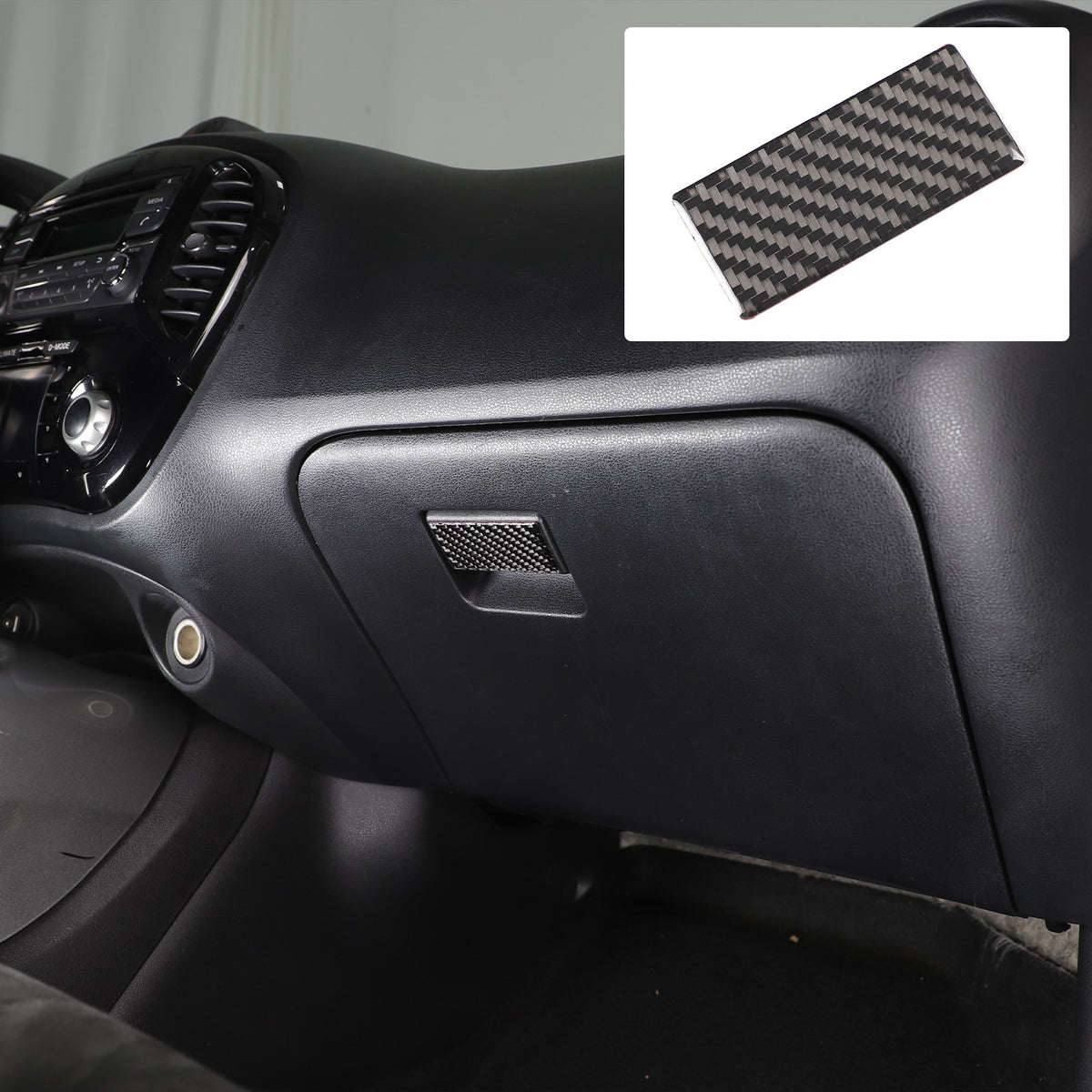 Soft Carbon Fiber Interior Center Console trim Sticker For Nissan Juke 2011-2019 8