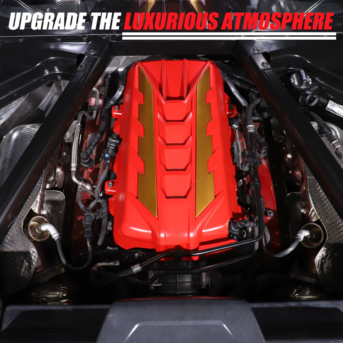 Engine Bay Panel Cover Trim in Edge Blue/Red/Black For Corvette Coupe C8 2020-26 - Styles 1-5 17