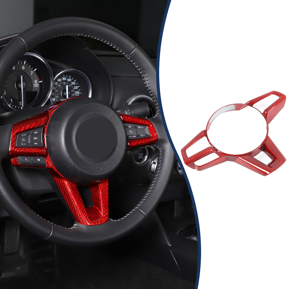 Red Real Carbon Fiber Interior Full Interior Trim For Mazda MX-5 Miata 2016-2026 - Variants 1-5 22