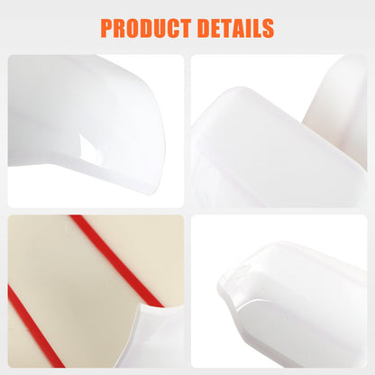 White ABS Exterior Rearview Mirror Cover Trim For Toyota Tundra/Sequoia 2022+ US 16