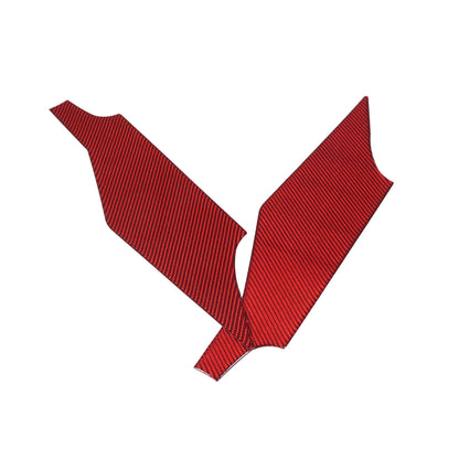 Red Soft Carbon Fiber Interior Decor Trim Kit Cover Set For Corvette C8 20-25 201