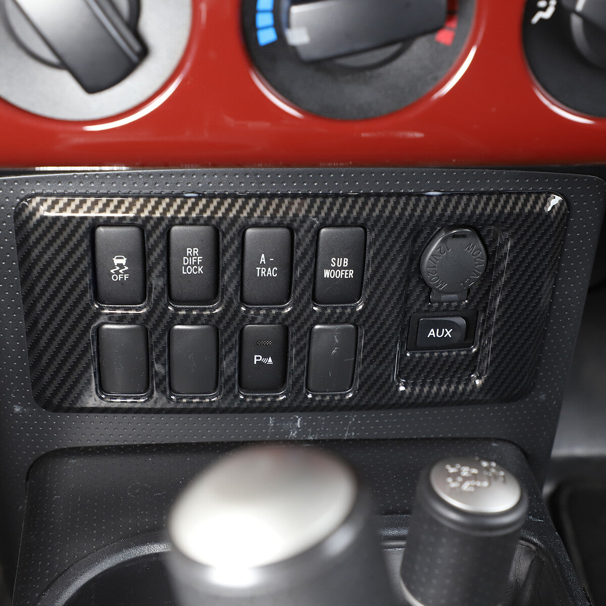 ABS Carbon Fiber Full Interior Center Decoration Trim Kit For FJ Cruiser 2007-21 - Styles 1-5 16