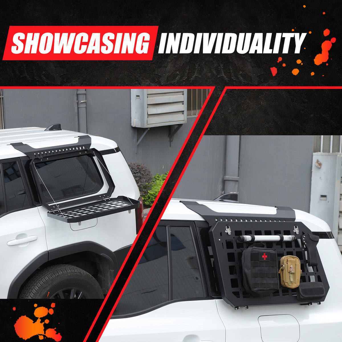 Exterior Side Window Molle Panel Storage For Toyota Land Cruiser LC250 24+ US 15