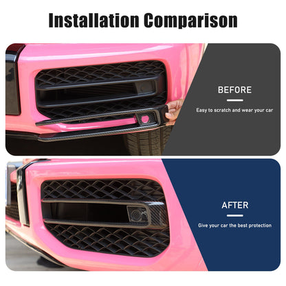 Real Carbon Fiber Front Fog Light Trim For Benz G-Class W463A W464 G63 AMG US 11